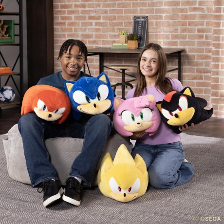 Club Mocchi Mocchi Sonic the Hedgehog Amy Mega Plush Toy - 15 Inch - Collectible Sonic Toys for Ages 3+ Years Old