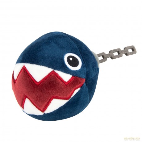 Club Mocchi Mocchi Super Mario Chain Chomp Junior 6 Inch Plush Stuffed Toy - Collectible Super Mario Toys for Ages 3+ Years Old