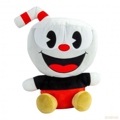 Club Mocchi Mocchi T12873_BASE Cuphead Mega 15-Inch Plush, Cuddly Toy for Boys and Girls Aged 3+, White and Red