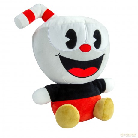 Club Mocchi Mocchi T12873_BASE Cuphead Mega 15-Inch Plush, Cuddly Toy for Boys and Girls Aged 3+, White and Red