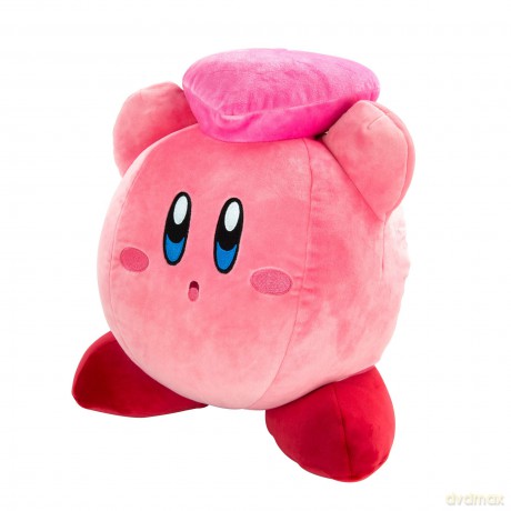 Club Mocchi Mocchi TOMY Kirby Mega Heart Plush Toy 38cm by Nintendo, Super Soft Cushion, Bedroom Accessories for Collectors as well as Girls and Boys from 3 Years old