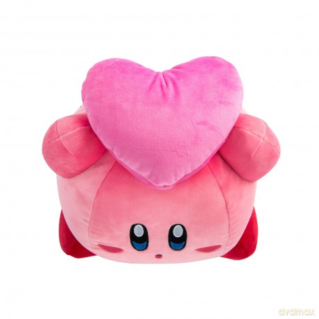 Club Mocchi Mocchi TOMY Kirby Mega Heart Plush Toy 38cm by Nintendo, Super Soft Cushion, Bedroom Accessories for Collectors as well as Girls and Boys from 3 Years old