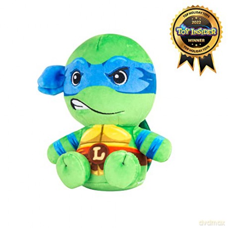 Club Mocchi Mocchi Teenage Mutant Ninja Turtles Leonardo Junior Plush Toy - Collectible TMNT Soft Toys - Officially Licensed Superhero Toys - Desk Buddy Action Figures - Ninja Kids Toys 3+ Years