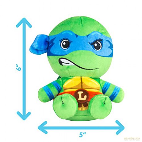 Club Mocchi Mocchi Teenage Mutant Ninja Turtles Leonardo Junior Plush Toy - Collectible TMNT Soft Toys - Officially Licensed Superhero Toys - Desk Buddy Action Figures - Ninja Kids Toys 3+ Years