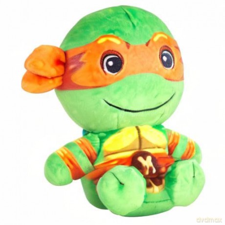 Club Mocchi Mocchi Teenage Mutant Ninja Turtles Michelangelo Junior Plush Toy - Collectible TMNT Soft Toys - Officially Licensed Superhero Toys - Desk Buddy Action Figures - Ninja Kids Toys 3+ Years