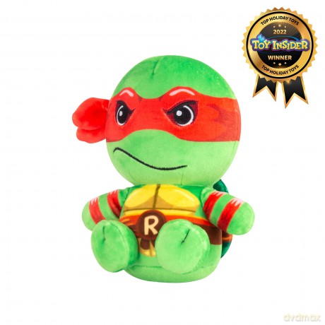 Club Mocchi Mocchi Teenage Mutant Ninja Turtles Raphael Junior Plush Toy - Collectible TMNT Soft Toys - Officially Licensed Superhero Toys - Desk Buddy Action Figures - Ninja Kids Toys 3+ Years