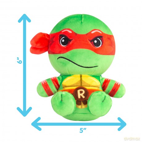 Club Mocchi Mocchi Teenage Mutant Ninja Turtles Raphael Junior Plush Toy - Collectible TMNT Soft Toys - Officially Licensed Superhero Toys - Desk Buddy Action Figures - Ninja Kids Toys 3+ Years