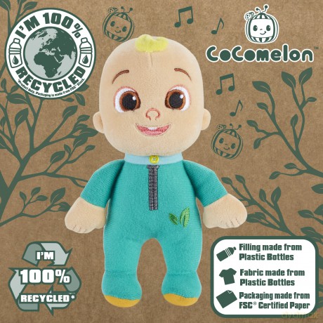 Cocomelon Eco Soft Toy, 100% Recycled Materials, Cocomelon JJ Gift, Sustainable Toy, Supersoft Plush