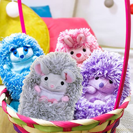 Curlimals Popsy Mouse, Cute Interactive Soft Toy, Responds To Touch: Talks, Makes Noises, Curls Into A Ball!, Grey
