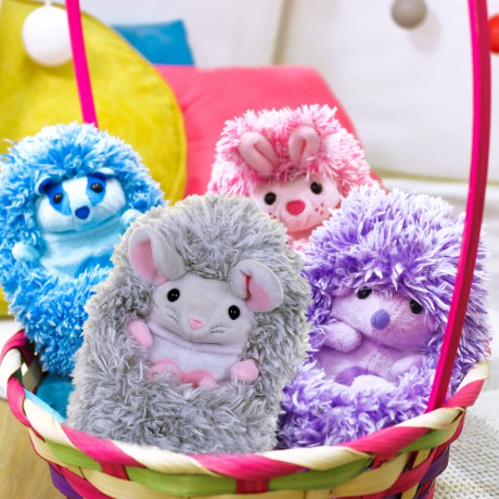 Curlimals Popsy Mouse, Cute Interactive Soft Toy, Responds To Touch: Talks, Makes Noises, Curls Into A Ball!, Grey