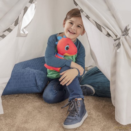 Dino Ranch Blitz Plush 10" Soft, Cuddly, Blitz Plush, Amazon Exclusive, Toys for Kids Ages 3 and Up - Fun Plush Toys Featuring Your favourite Dino,Multicolor,25.40 cm