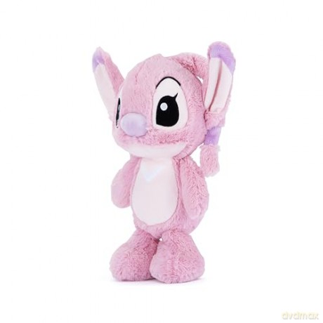 Disney Angel 25cm plush toy in flopsie style, cute soft toy pastel pink colour, suitable for kids and adults, and treat, officially licensed by Disney