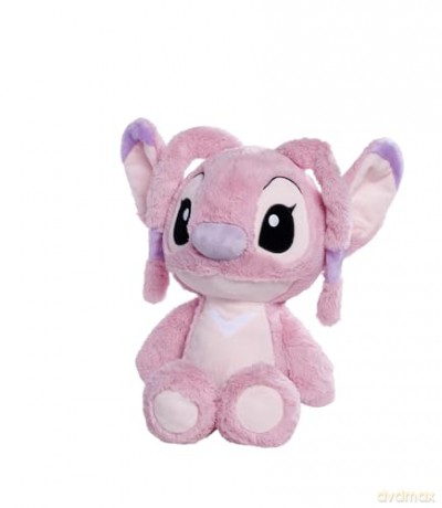 Disney Angel 25cm plush toy in flopsie style, cute soft toy pastel pink colour, suitable for kids and adults, and treat, officially licensed by Disney