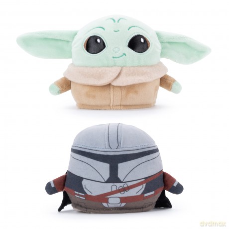 Disney Grogu and Mandalorian Reversible plush soft toy, turn inside out for favourite Mandalorian characters, Simba Reversibles, collect them all suitable from 0 Month