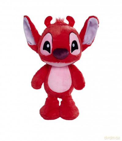 Disney Leroy 25cm plush toy in flopsie style, cute soft toy red colour, suitable for kids and adults, and treat, officially licensed by Disney