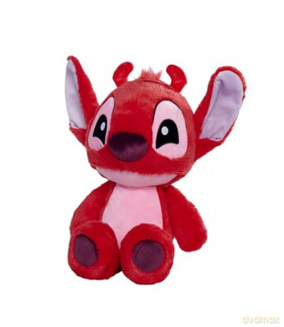 Disney Leroy 25cm plush toy in flopsie style, cute soft toy red colour, suitable for kids and adults, and treat, officially licensed by Disney
