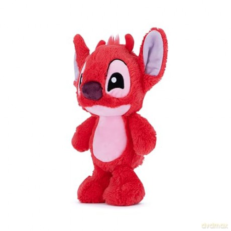 Disney Leroy 25cm plush toy in flopsie style, cute soft toy red colour, suitable for kids and adults, and treat, officially licensed by Disney