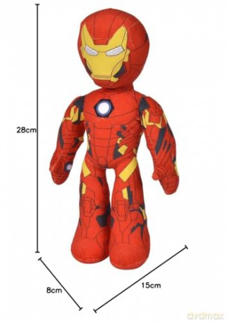 Disney Marvel Ironman Poseable Action Figure Soft Toy, Gold, Red, 25 cm