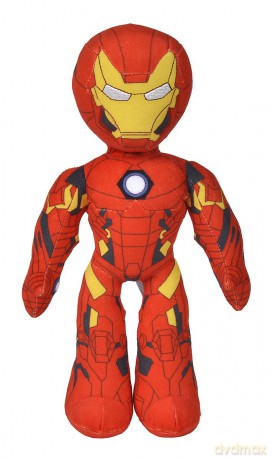 Disney Marvel Ironman Poseable Action Figure Soft Toy, Gold, Red, 25 cm