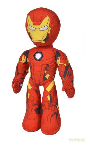 Disney Marvel Ironman Poseable Action Figure Soft Toy, Gold, Red, 25 cm