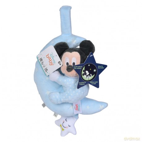 Disney Mickey Mouse Musical and Glow in the Dark Cot, Pram or Car Seat Toy, for Use at Home or on the Move, Multi-colou