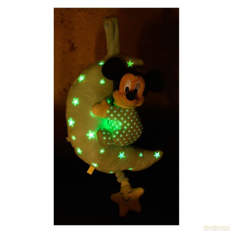 Disney Mickey Mouse Musical and Glow in the Dark Cot, Pram or Car Seat Toy, for Use at Home or on the Move, Multi-colou