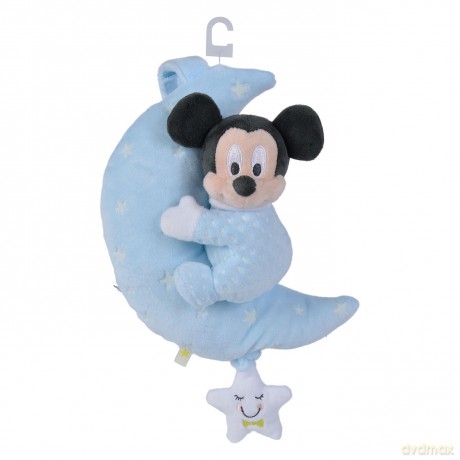 Disney Mickey Mouse Musical and Glow in the Dark Cot, Pram or Car Seat Toy, for Use at Home or on the Move, Multi-colou