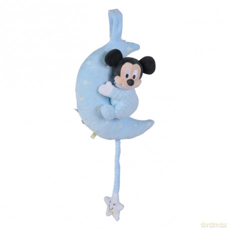Disney Mickey Mouse Musical and Glow in the Dark Cot, Pram or Car Seat Toy, for Use at Home or on the Move, Multi-colou