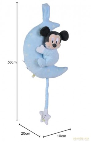 Disney Mickey Mouse Musical and Glow in the Dark Cot, Pram or Car Seat Toy, for Use at Home or on the Move, Multi-colou