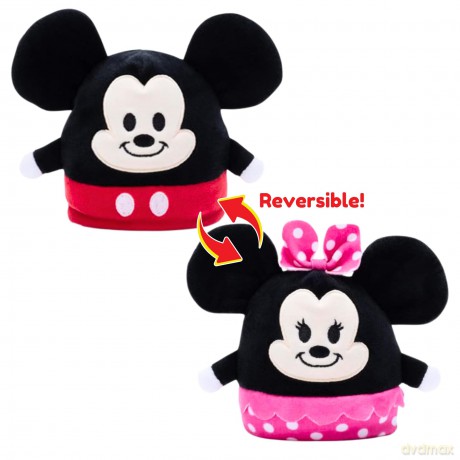Disney Mickey and Minnie Mouse 10cm Reversible Super Soft Plush Toy