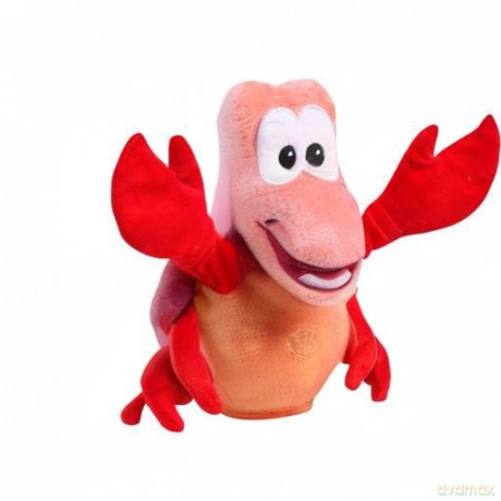 Disney Princess Singing and Snapping Sebastian 10-inch Plush Stuffed Animal, Red Crab, Kids Toys for Ages 3 Up by Just Play