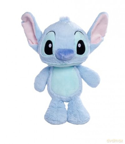Disney Stitch 25cm plush toy in flopsie style, cute soft toy pastel blue colour, suitable for kids and adults, and treat, officially licensed by Disney
