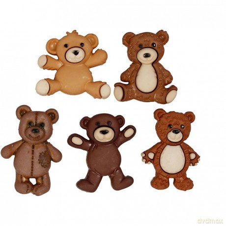 Dress it Up Button Stuffed with Love ~ 20 x 23-27 x18 mm 5 pcs. Multicolour, 10x8x1 cm