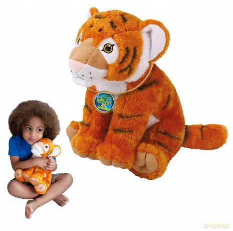 EcoBuddiez - Tiger from Deluxebase. Large 30cm Soft Plush Animals made from Recycled Plastic Bottles. Eco-Friendly Cuddly Gift for Kids and Cute Stuffed Animal Toy for Toddlers.