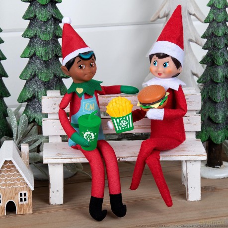 Elf Mates The Elf on the Shelf Cuddly, Cute and Adorable Deluxe Character with Added Value Scarf and Ear Muffs | make your Christmas truly magical with this Toy Elf (Toymaker)