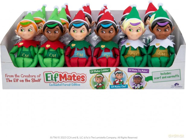 Elf Mates The Elf on the Shelf Cuddly, Cute and Adorable Deluxe Character with Added Value Scarf and Ear Muffs | make your Christmas truly magical with this Toy Elf (Toymaker)