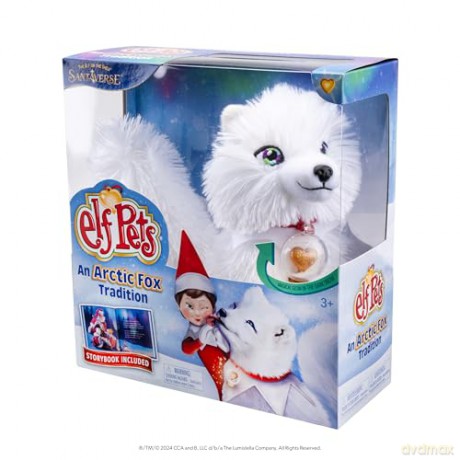 Elf Pets: An Arctic Fox Tradition | - Includes Beautifully Illustrated Hardbound Storybook, Huggable Elf Pet Fox Cub Stuffed Animal with Snow Globe and Official Adoption Certificate