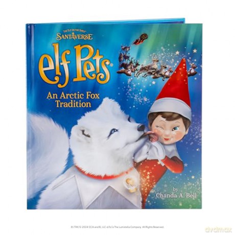 Elf Pets: An Arctic Fox Tradition | - Includes Beautifully Illustrated Hardbound Storybook, Huggable Elf Pet Fox Cub Stuffed Animal with Snow Globe and Official Adoption Certificate