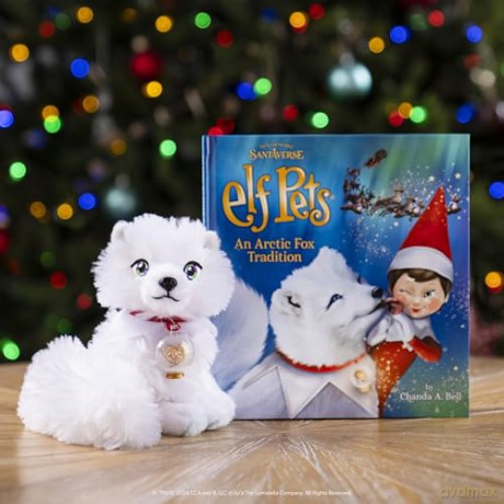 Elf Pets: An Arctic Fox Tradition | - Includes Beautifully Illustrated Hardbound Storybook, Huggable Elf Pet Fox Cub Stuffed Animal with Snow Globe and Official Adoption Certificate