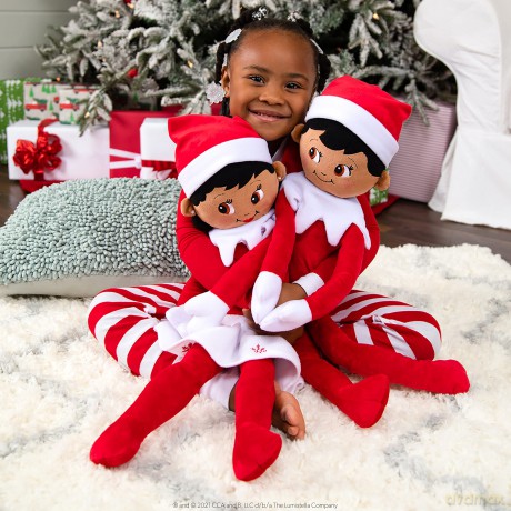 Elf on the Shelf Plushee Pal Huggables | Large Boy Elf Teddy | Giant Elf on the Shelf Teddy | Giant Elf Teddy | Large Black Elf on the Shelf Plush | Soft Toy | Teddies (Boy Dark)
