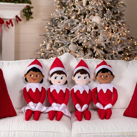 Elf on the Shelf Plushee Pal Huggables | Large Boy Elf Teddy | Giant Elf on the Shelf Teddy | Giant Elf Teddy | Large Black Elf on the Shelf Plush | Soft Toy | Teddies (Boy Dark)