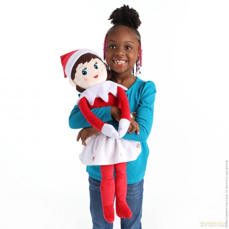Elf on the Shelf Plushee Pal Huggables | Large Boy Elf Teddy | Giant Elf on the Shelf Teddy | Giant Elf Teddy | Large Black Elf on the Shelf Plush | Soft Toy | Teddies (Boy Dark)