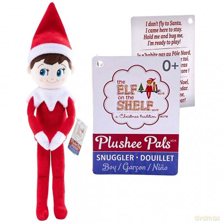 Elf on the Shelf Plushee Pal Snugglers - Cuddly, Cute and Adorable Boy Elf: 12" Premium Plush Christmas Teddy Toy Elf