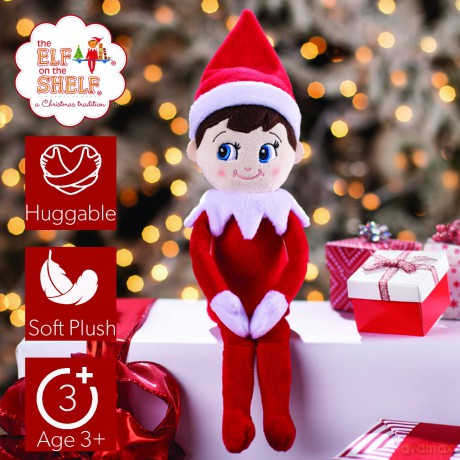 Elf on the Shelf Plushee Pal Snugglers - Cuddly, Cute and Adorable Boy Elf: 12" Premium Plush Christmas Teddy Toy Elf