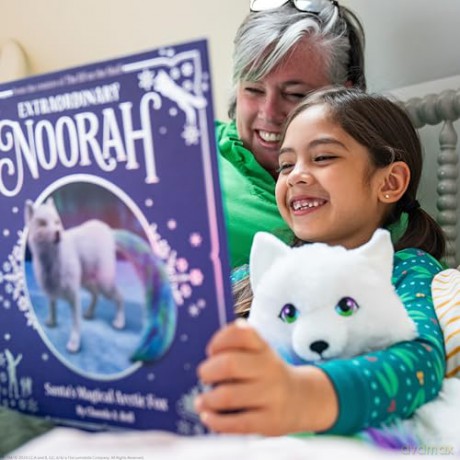 Extraordinary Noorah Plush - 9-Inch Deluxe Animal Plush with Northern Lights-Inspired Tail - As Seen in Elf Pets: A Fox Cubs Christmas Tale - Arctic Fox Pal of The Elf on the Shelf - Brand Scout Elf