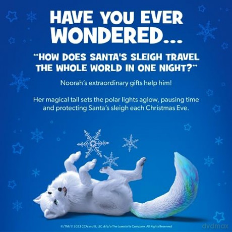 Extraordinary Noorah Plush - 9-Inch Deluxe Animal Plush with Northern Lights-Inspired Tail - As Seen in Elf Pets: A Fox Cubs Christmas Tale - Arctic Fox Pal of The Elf on the Shelf - Brand Scout Elf