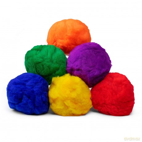 First-Play Fluff Balls, Multi-Colour, 65 mm