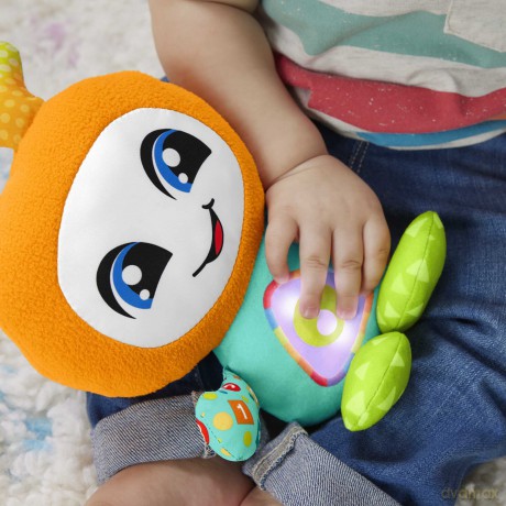 Fisher-Price Baby & Toddler Learning Toy, DJ Groovin Go with Music Lights & Sounds for Ages 6+ Months, UK English Version, HRC43