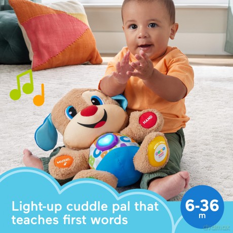 Fisher-Price Laugh & Learn Smart Stages Puppy | Interactive Baby Toys 6 to 36 Months | Educational Toys for 1 Year Old Girls and Boys with Music and Lights | Sound Toys | UK English Version, FPM43