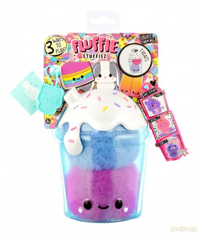 Fluffie Stuffiez Small Collectible Plush - Boba Drink - Surprise Reveal Unboxing -Huggable Ultra Fluff DIY Plush from the Treats Family - Tactile Play and Fidget - For Kids Ages 4+